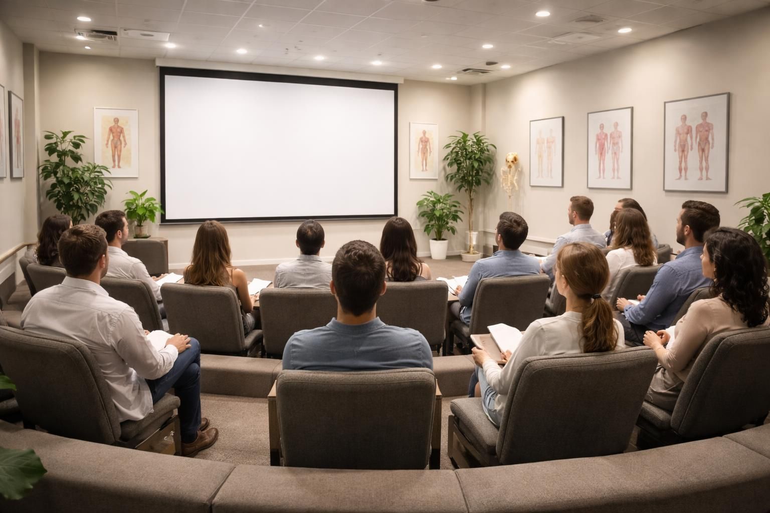 participez à notre conférence santé dans un mini-amphi équipé d'un écran de projection pour des présentations claires et interactives.